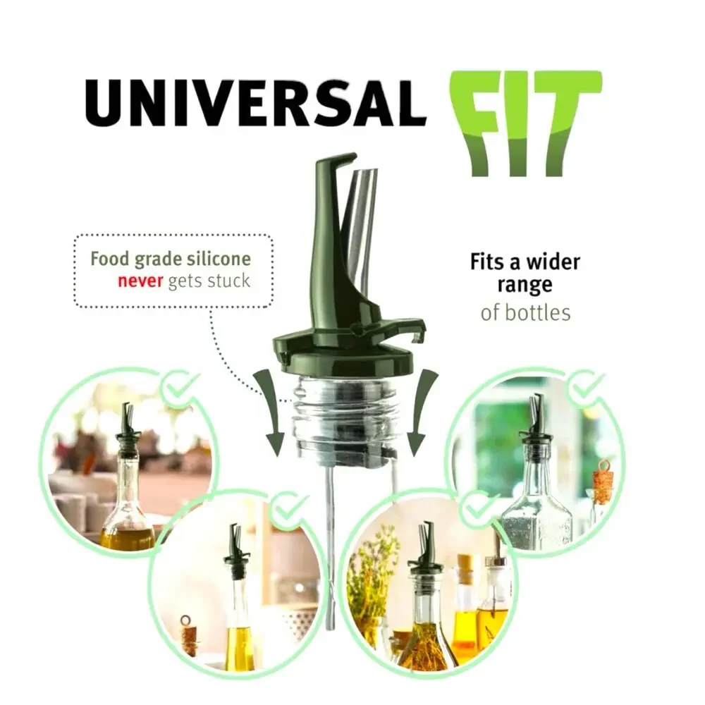 NWT 2 Pack Olive Oil Spout for Olive Oil Dispensers One Handed Open & Close Cap